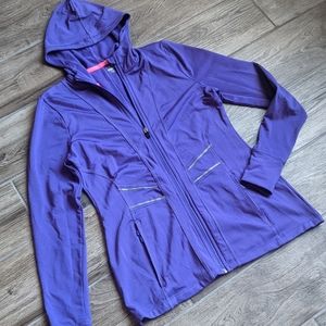 Hind Purple Workout Zip Up Hoodie w/ Thumb Holes